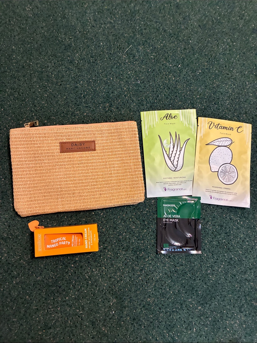 Marc Jacobs 5pc Woven Cosmetic Pouch Bundle